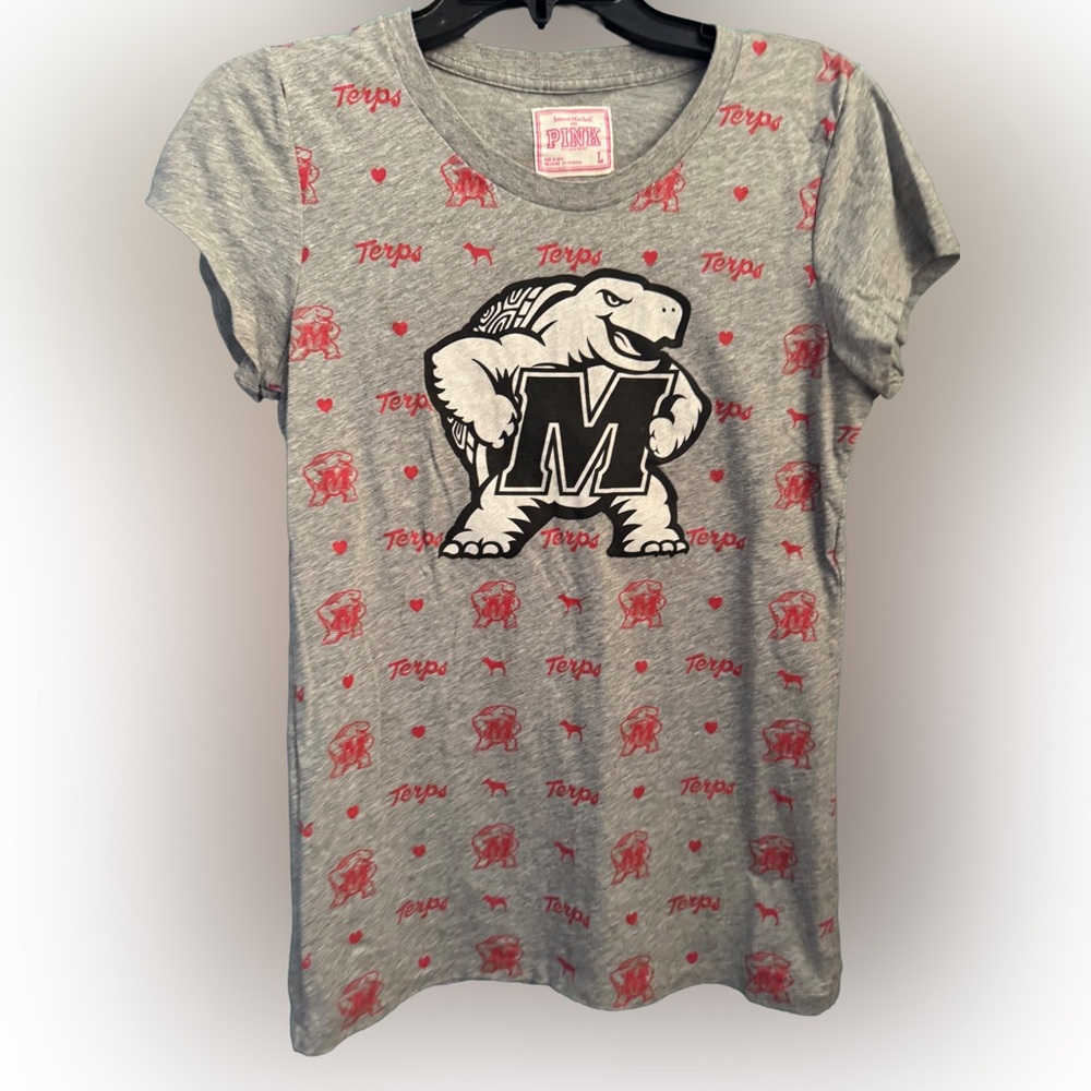 University of Maryland College Park Terrapins PINK Jones & Mitchell Tee Shirt